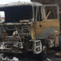 В Самарской области водитель сжег грузовик в охранной зоне ЛЭП