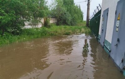 В Подмосковье ливень затопил подстанцию