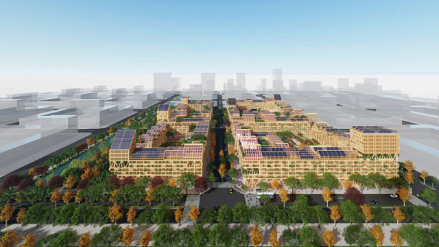 В Китае построят «самодостаточный город» с солнечными панелями и теплицами на крышах