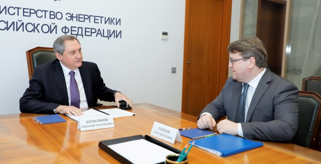 Николай Шульгинов провёл рабочую встречу с генеральным директором ПАО «Квадра» Семёном Сазоновым