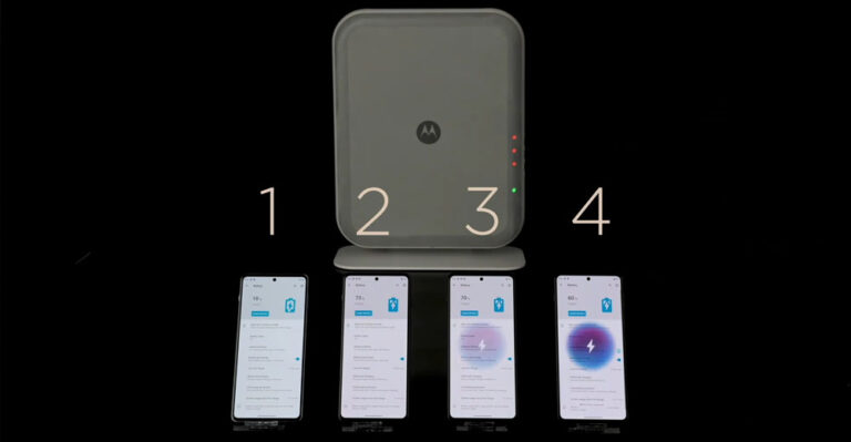 Беспроводная зарядка Motorola зарядит 4 смартфона на расстоянии до 3х метров