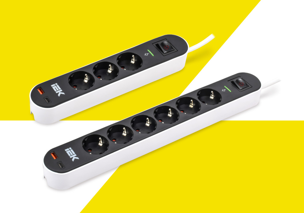 Сетевые фильтры с USB A+C: техника под защитой, гаджеты — на быстрой зарядке!